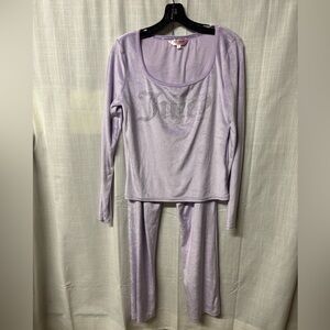 Juicy Couture Light Purple Velour Pajama Set